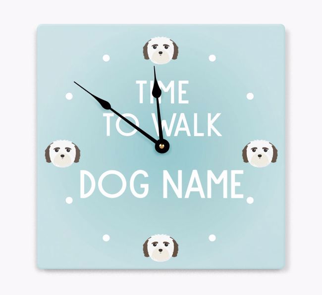 Time To Walk...: Personalized {breedFullName} Wall Clock